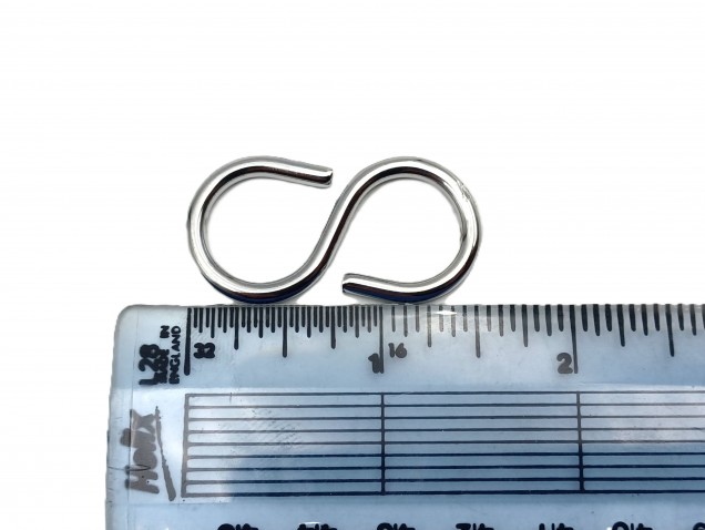 Chrome S Hook  Closed Type 10kgs Max Load 3 pack
