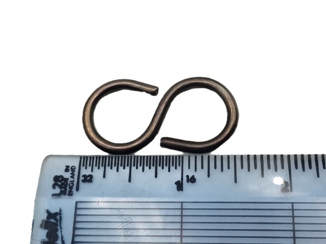 chandelier closed S hook AGED BRASS 10kgs max load 3 pack