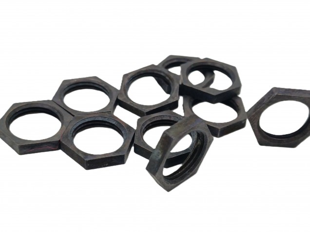 Antique Brass M13 hex nuts 1mm fine Pitch Thread