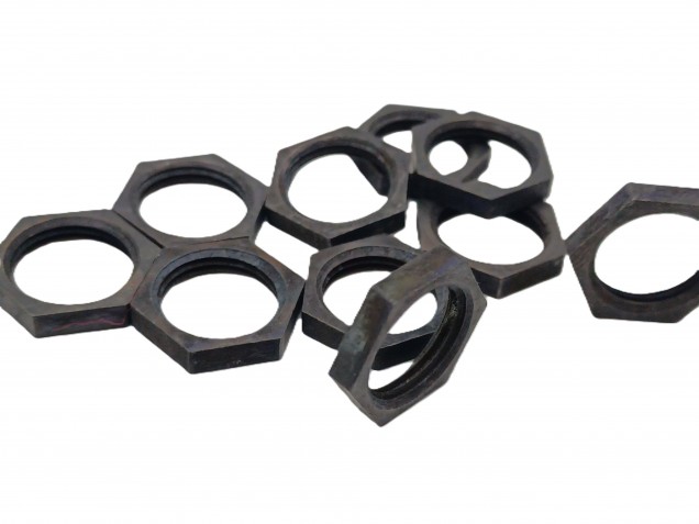 Antique Brass M13 hex nuts 1mm fine Pitch Thread