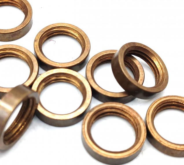 M10 solid brass ring nuts in antique brass