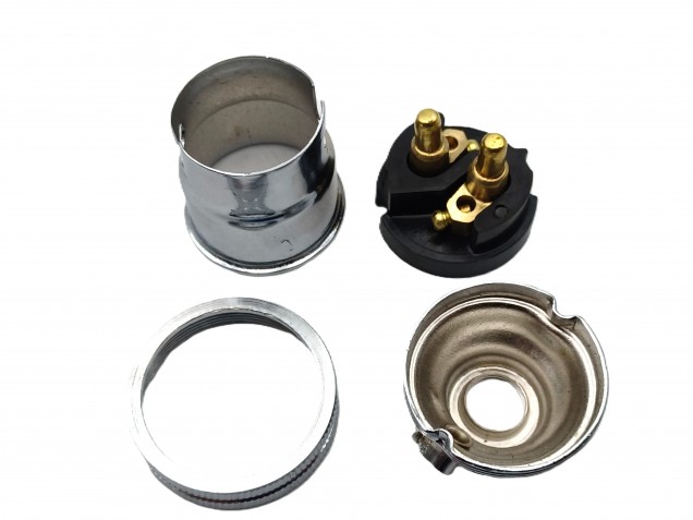 Chrome plated Bulb Holder Lamp Holder BC B22 PLAIN SKIRT