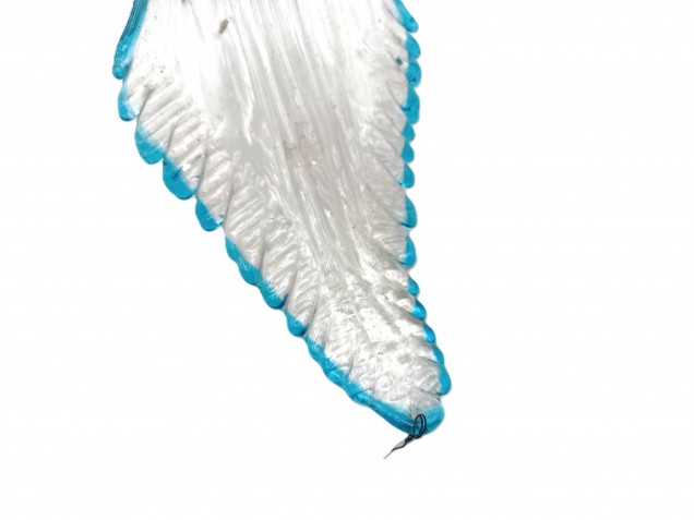 Chandelier Murano glass Leaf blue and clear