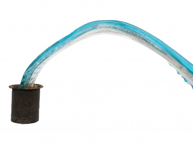 Chandelier Murano glass Leaf blue and clear