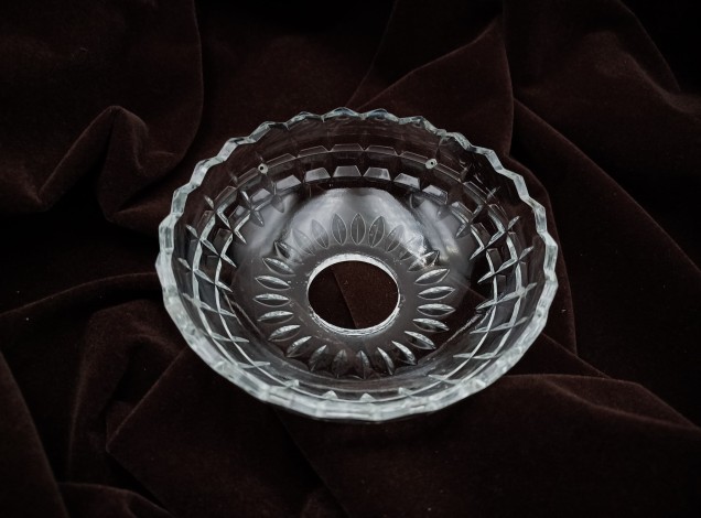 Antique Chandelier cut glass drip pan