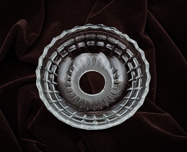 Antique Chandelier cut glass drip pan