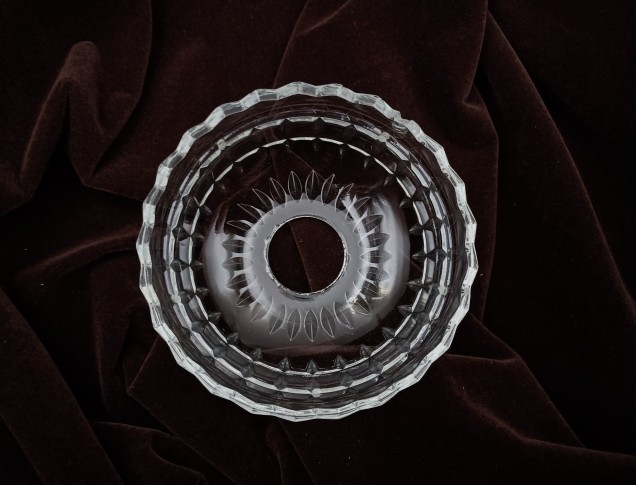 Antique Chandelier cut glass drip pan