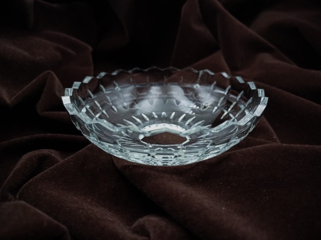 Antique Chandelier cut glass drip pan