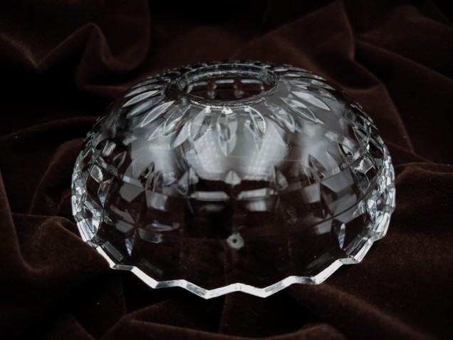 Antique Chandelier cut glass drip pan