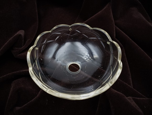 Vintage Chandelier cut glass drip pan 