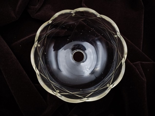 Vintage Chandelier cut glass drip pan 