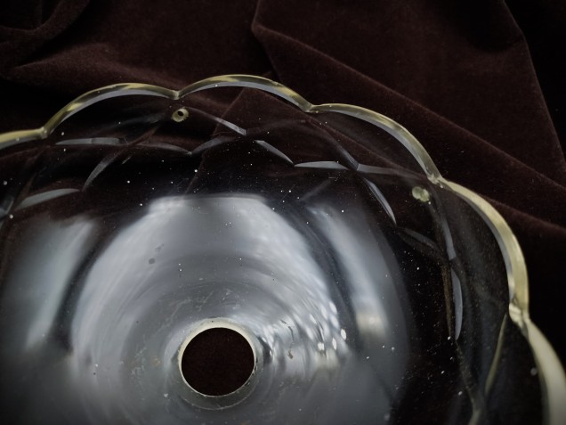 Vintage Chandelier cut glass drip pan 