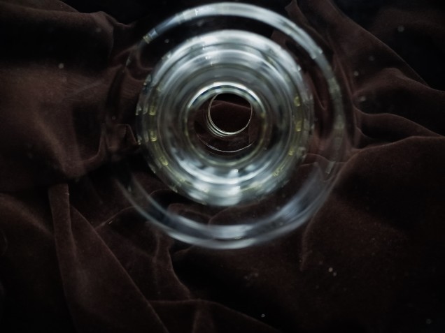 Czechoslovakian cut glass Chandelier stem 