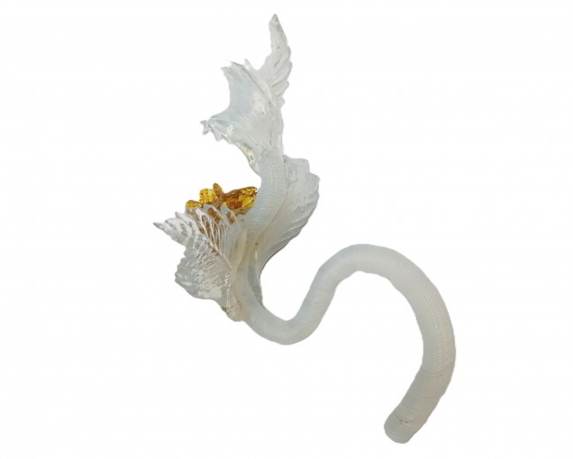 Murano glass wall light Leaf blue and gold