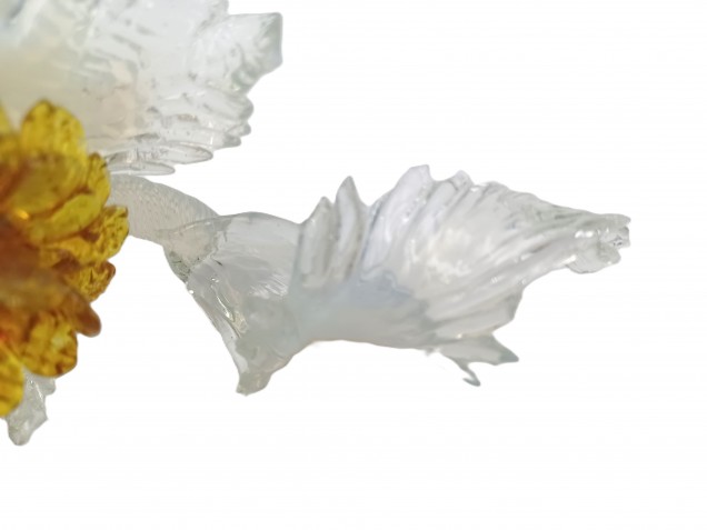 Murano glass wall light Leaf blue and gold