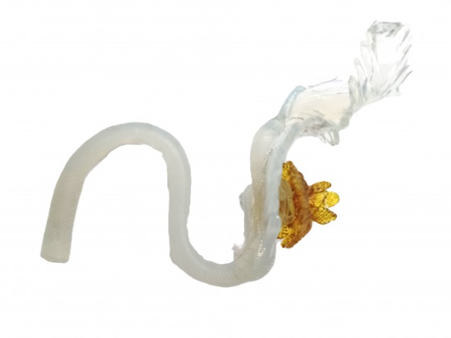 Murano glass wall light Leaf blue and gold