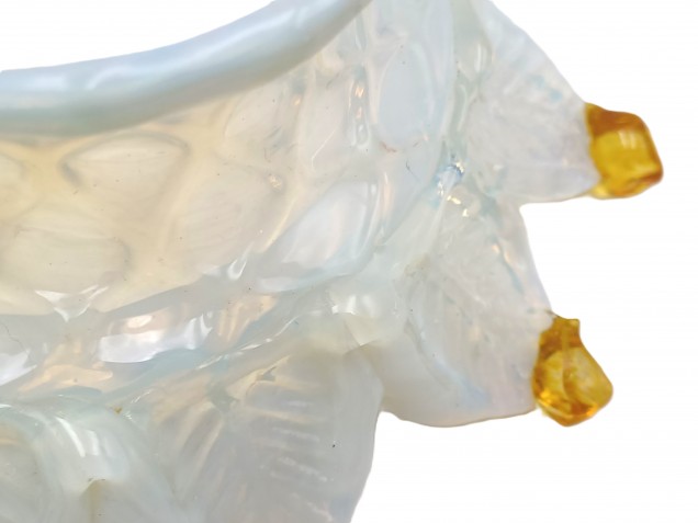 Antique Italian blue and gold Chandelier glass canopy