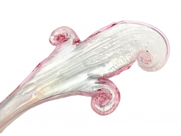 Murano glass wall light Leaf blue and pink