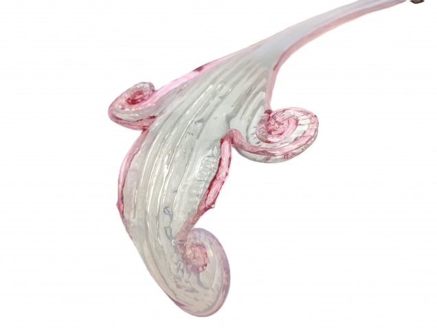 Murano glass wall light Leaf blue and pink