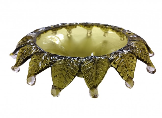 Antique Venetian Chandelier top canopy green 