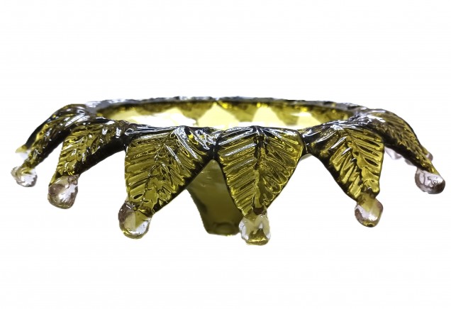 Antique Venetian Chandelier top canopy green 