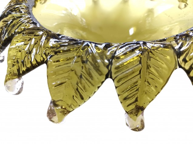 Antique Venetian Chandelier top canopy green 