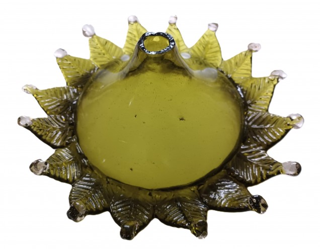 Antique Venetian Chandelier top canopy green 