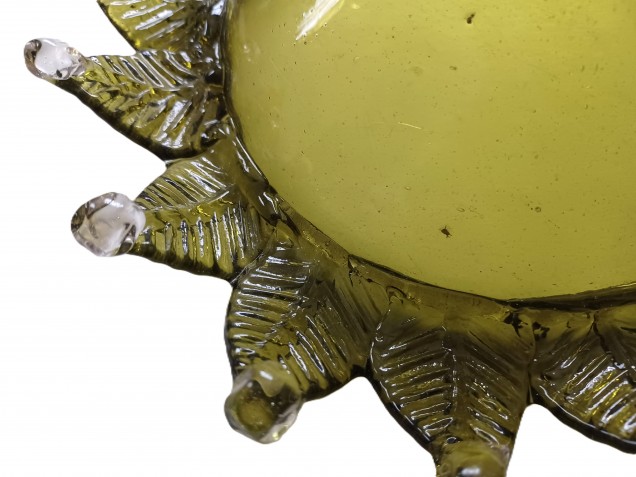 Antique Venetian Chandelier top canopy green 