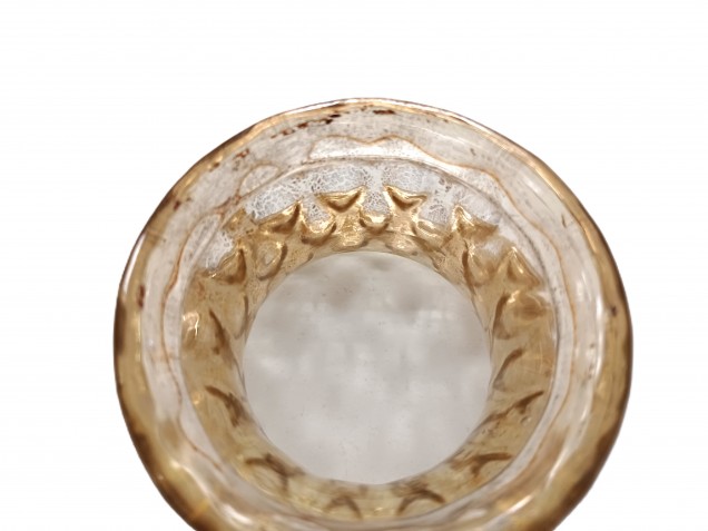 Venetian Chandelier glass stem spacer gold 80mm width 