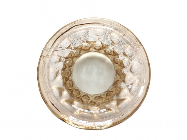 Venetian Chandelier glass stem spacer gold 80mm width 