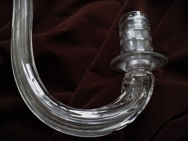 Antique Venetian Glass Chandelier fluted arm 