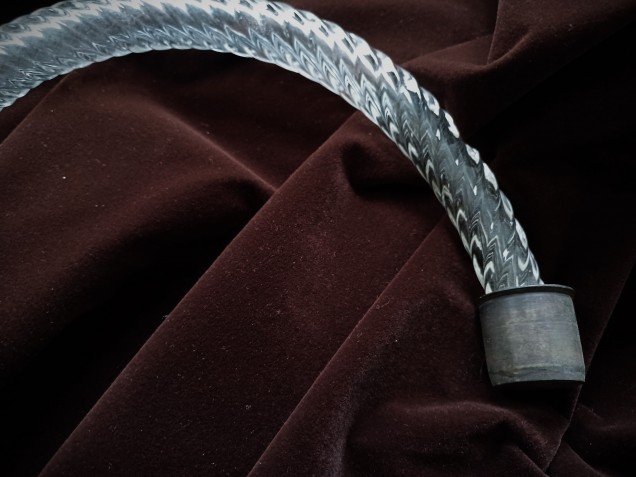 Antique Venetian Glass Chandelier fluted rope arm