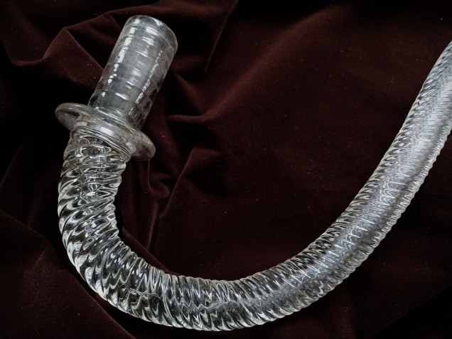 Antique Venetian Glass Chandelier fluted rope arm