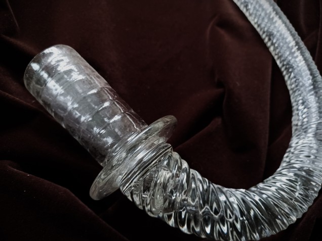 Antique Venetian Glass Chandelier fluted rope arm