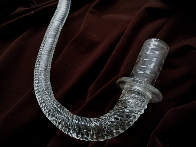 Antique Venetian Glass Chandelier fluted rope arm