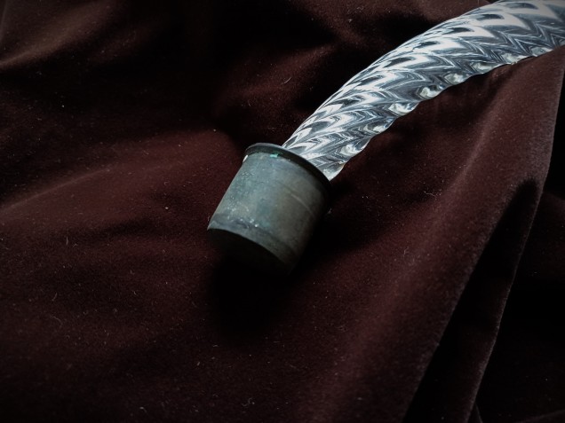 Antique Venetian Glass Chandelier fluted rope arm