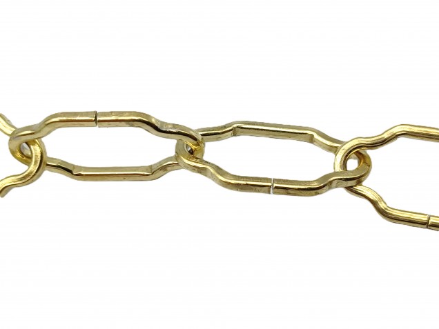 Chandelier Chain - Gothic Brass Effect half metre