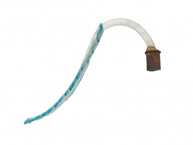 Murano chandelier Leaf clear glass with blue border