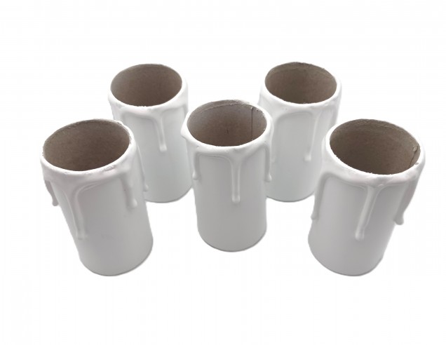 Candle Tubes White Drip Card 65mm x 32mm