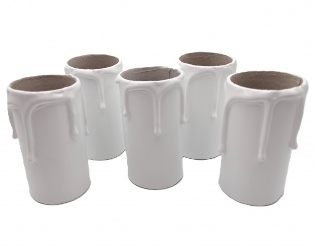 Candle Tubes White Drip Card 65mm x 32mm