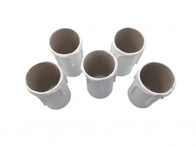 Candle Tubes White Drip Card 65mm x 32mm