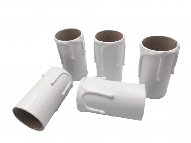 Candle Tubes White Drip Card 65mm x 32mm