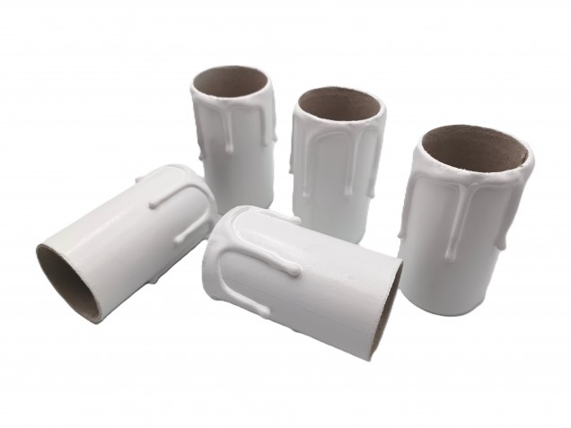 Candle Tubes White Drip Card 65mm x 32mm