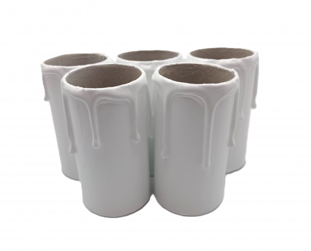 Candle Tubes White Drip Card 65mm x 32mm