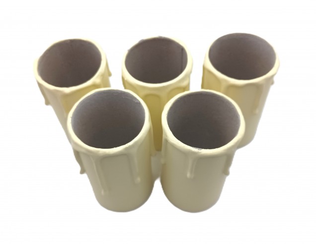 Candle Tubes for chandeliers Cream Drip Card 65mm x 32mm