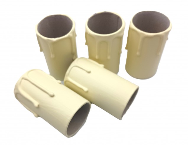 Candle Tubes for chandeliers Cream Drip Card 65mm x 32mm