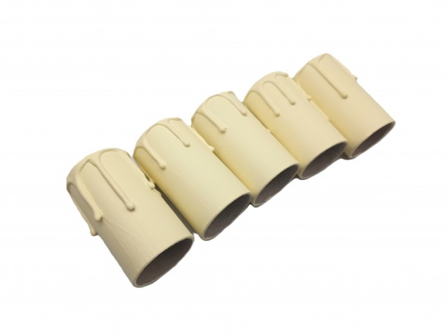 Candle Tubes for chandeliers Cream Drip Card 65mm x 32mm