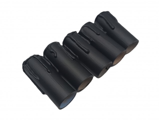 Chandelier Candle Tubes black drip Card 70mm x 24mm