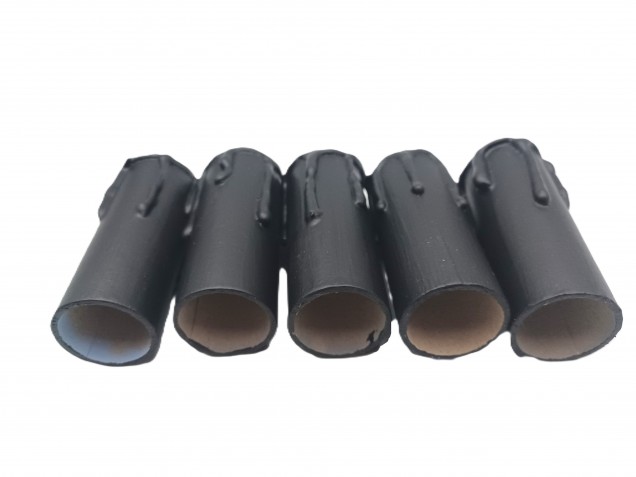 Chandelier Candle Tubes black drip Card 70mm x 24mm