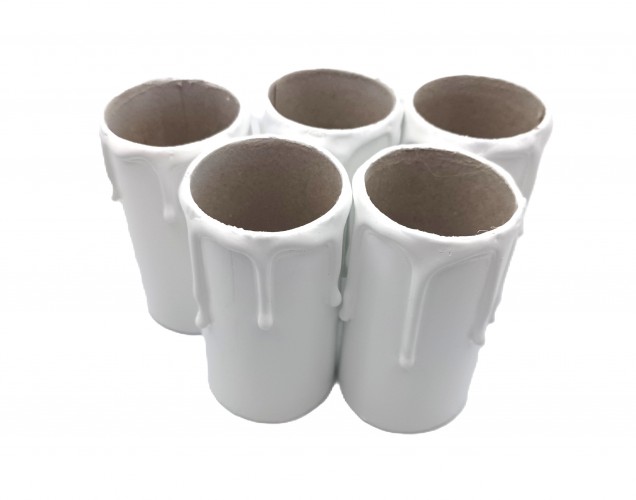 Candle Tubes White Drip Card 58mm x 32mm 